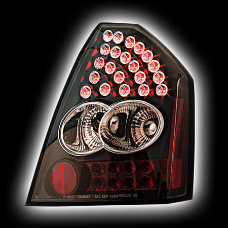 Альтернативная оптика для CHRYSLER 300C `03-, фонари задние,светодиодные, черный NO (тюнинг оптика, цена за комплект)