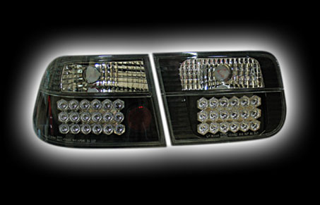 Альтернативная оптика для HONDA CIVIC '92-`95 3D, T/L,фонари задние,  светодиодный, черный NO (тюнинг оптика, цена за комплект)