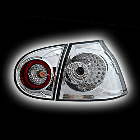 Альтернативная оптика для VW GOLF 5 `03-, T/L,фонари задние,  светодиодный, хром NO (тюнинг оптика, цена за комплект)