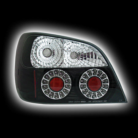 Альтернативная оптика для SUBARU IMPREZA WRX '01-`02 T/L,фонари задние, светодиодный, черный NO (тюнинг оптика, цена за комплект)