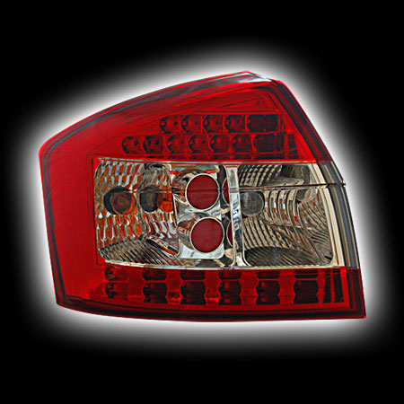 Альтернативная оптика для AUDI A4 '00-`04, T/L, A4/S4 4D, фонари задние,светодиодные, красный NO (тюнинг оптика, цена за комплект)