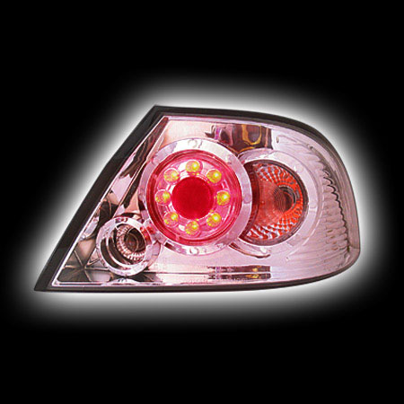 Альтернативная оптика для MITSUBISHI LANCER `03-`06, T/L,фонари задние,  светодиодный, хром (тюнинг оптика, цена за комплект)