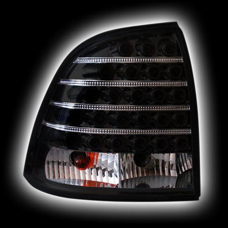 Фонари задние LADA PRIORA, светодиодные,  тонированный/черный  (тюнинг оптика, цена за комплект)