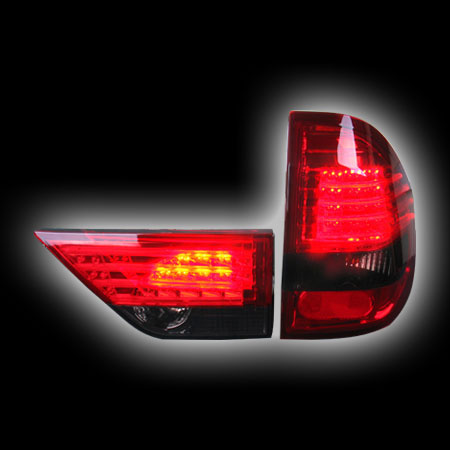 Альтернативная оптика для BMW X3 `03-`09 ,T/L,фонари задние,  светодиодные, красный, тонированный NO (тюнинг оптика, цена за комплект)