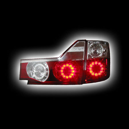 Альтернативная оптика для TOYOTA ALPHARD `03-`05 10 Series  , фонари задние, светодиодный, красный, прозрачный NO (тюнинг оптика, цена за комплект)