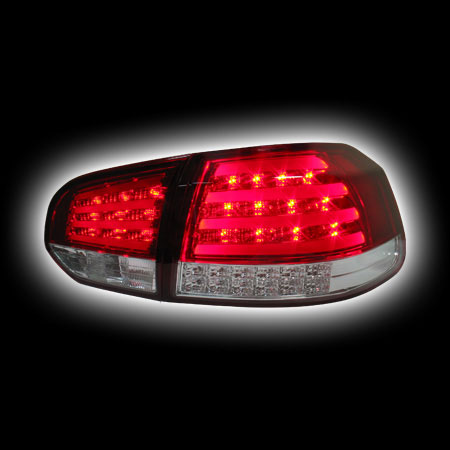 Альтернативная оптика для VW GOLF 6  `08-, фонари задние, светодиодный, светодиодный индикатор, красный, прозрачный, светодиодный поворотник NO (тюнинг оптика, цена за комплект)