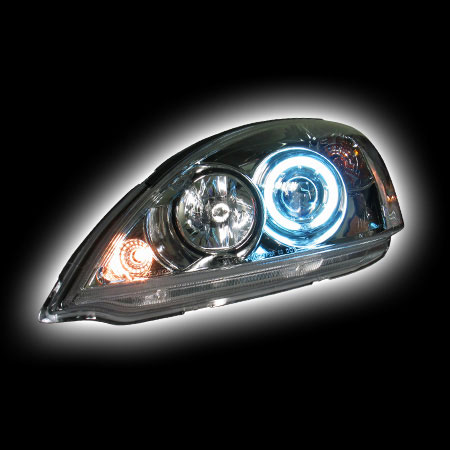 Альтернативная оптика для Mitsubishi Lancer '04 - '07 4D прожектор, прозрачный  (тюнинг оптика, цена за комплект)