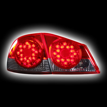 Альтернативная оптика для HONDA CIVIC 4D '06-, T/L, фонари задние светодиодные, красные/тонированные NO (тюнинг оптика, цена за комплект)
