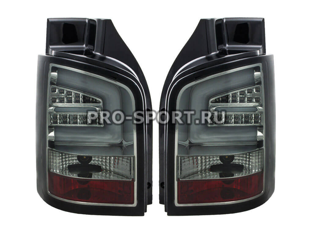 Альтернативная оптика для VW T5 BUS `11- ,Transporter, фонари задние, светодиодные, тонированные (тюнинг оптика, цена за комплект)