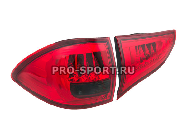 Альтернативная оптика для MITSUBISHI PAJERO SPORT `11-, фонари задние, светодиодные, тонированный красный (тюнинг оптика, цена за комплект)