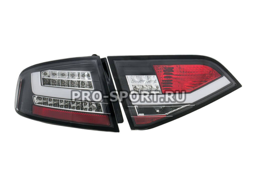Альтернативная оптика для AUDI A4 Sedan '08- , фонари задние, светодиодные, черный (тюнинг оптика, цена за комплект)