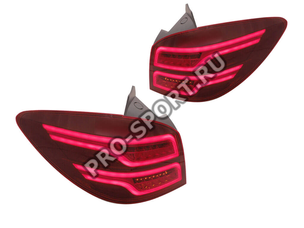 Альтернативная оптика для Chevrolet Cruze `11- Хетчбек/5D фонари задние, светодиодные, тонированые/красные (GLK X240 Style ) (тюнинг оптика, цена за комплект)