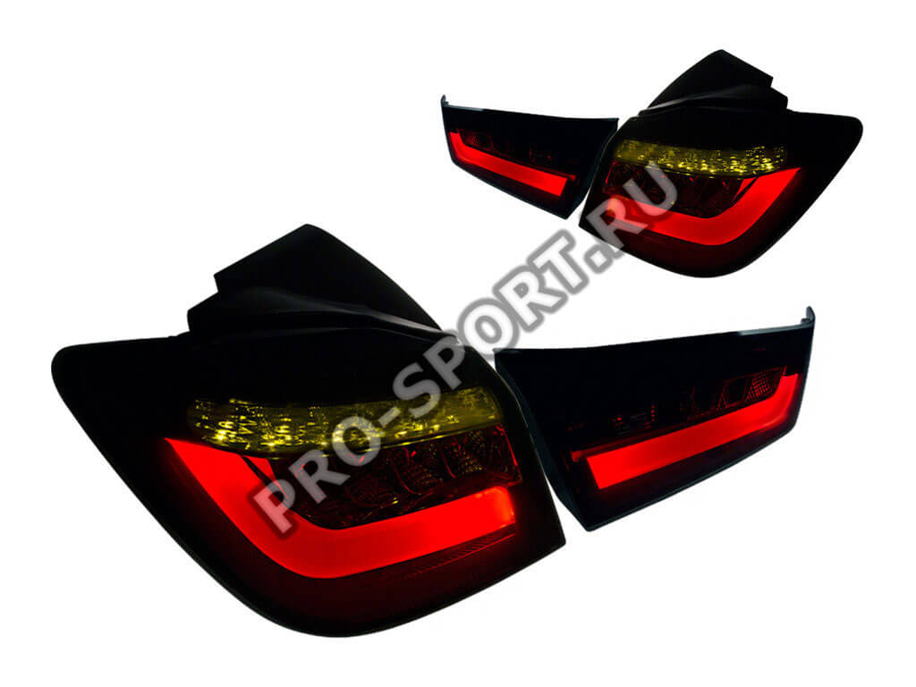Альтернативная оптика для Mitsubishi ASX `12- фонари задние, светодиодные, тонированный хром (тюнинг оптика, цена за комплект)