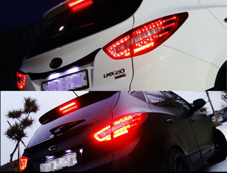 Альтернативная оптика для Hyundai ix35 LED (тюнинг оптика, цена за комплект)