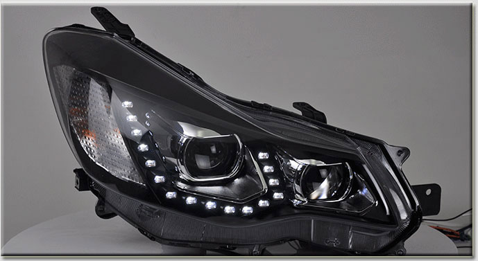 Альтернативная оптика для Headlights Assembly LED DRL for Subaru XV (тюнинг оптика, цена за комплект)
