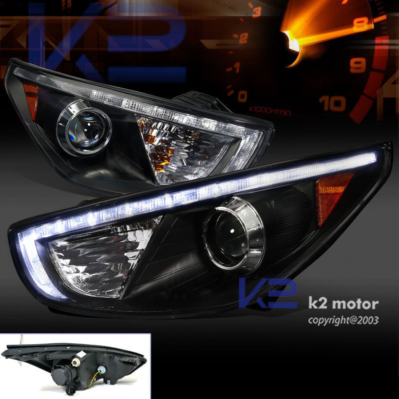 Альтернативная оптика для 2010-2013 IX35 Black Projector Headlights (тюнинг оптика, цена за комплект)