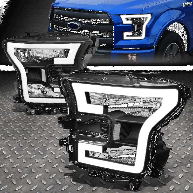 Альтернативная оптика для Ford F150  (2014-... ), черная (тюнинг оптика, цена за комплект)