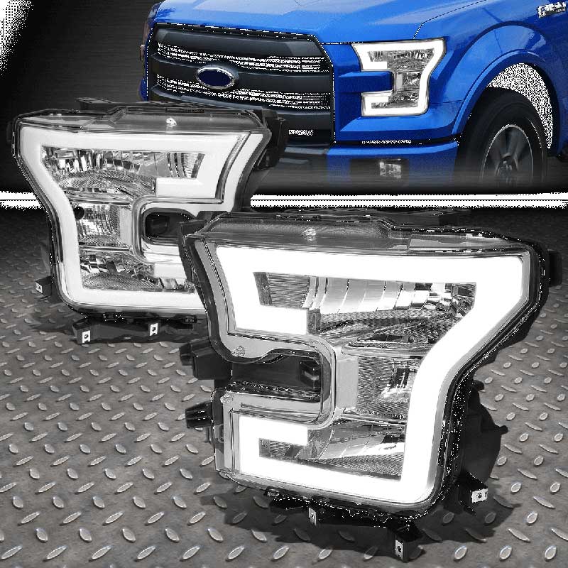Альтернативная оптика для Ford F150  (2014-... ), хром (тюнинг оптика, цена за комплект)