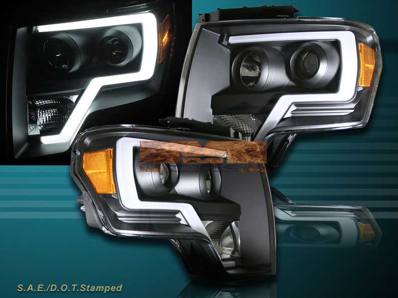 Альтернативная оптика для Ford F150  (2008-2014 ), черный (тюнинг оптика, цена за комплект)