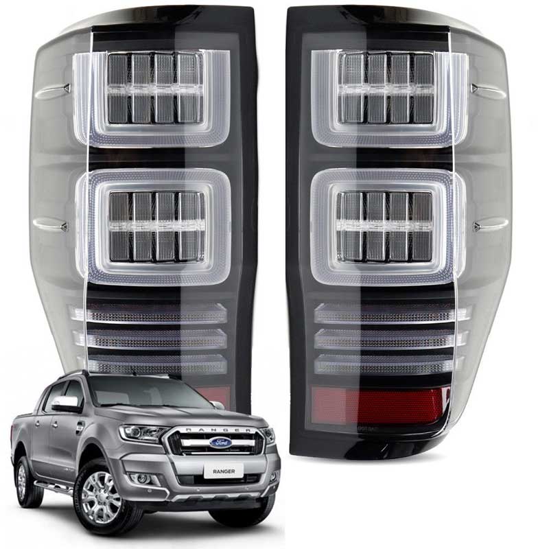 Альтернативная оптика для Ford Ranger (2012-...) черный (тюнинг оптика, цена за комплект)