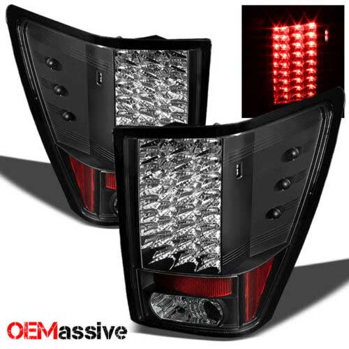 Альтернативная оптика для 07-10 Jeep Grand Cherokee, Black LED (тюнинг оптика, цена за комплект)