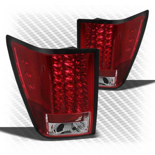 Альтернативная оптика для 07-10 Grand Cherokee Red Clear LED (тюнинг оптика, цена за комплект)