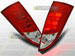 Альтернативная оптика для FORD FOCUS MK1 10.98-10.04 HATCHBACK RED WHITE LED (тюнинг оптика, цена за комплект)