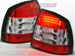Альтернативная оптика для OPEL ASTRA G 09.97-02.04 3D/5D RED WHITE LED (тюнинг оптика, цена за комплект)