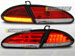 Альтернативная оптика для SEAT LEON 06.05-09 RED WHITE LED (тюнинг оптика, цена за комплект)