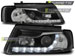 Альтернативная оптика для VW PASSAT B5 11.96-08.00 DAYLIGHT BLACK (тюнинг оптика, цена за комплект)
