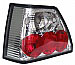 Альтернативная оптика для VW GOLF 2, T/L,фонари задние,  хром (тюнинг оптика, цена за комплект)