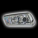 Альтернативная оптика для Skoda Fabia '00-'04, прожектор, хром (тюнинг оптика, цена за комплект)