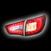 Альтернативная оптика для KIA SPORTAGE `11- фонари задние, светодиодный поворотник, прозрачно красные, 2 внутр.+2 внеш. (тюнинг оптика, цена за комплект)