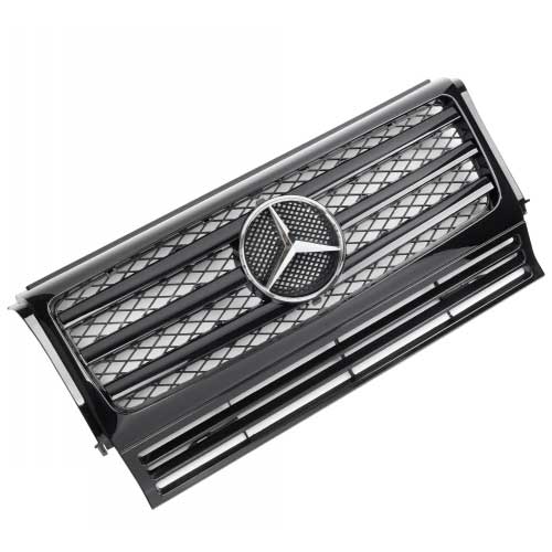 Решетка радиатора Mercedes G-класса W463 стиль AMG.
Для моделей: W463, W462, W461, G-Model.
Год выпуска: 1990-2010.
Материал: ABS-пластик.
Цвет: черный глянцевый.
Оригинальная эмблема-звезда (арт.А163 888 00 86) в комплекте
