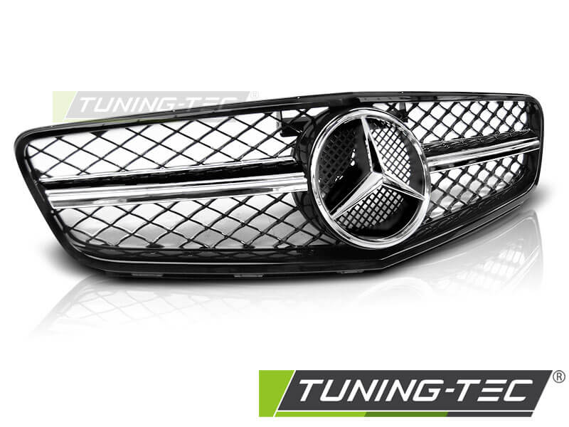 Тюнинговая решетка Mercedes W204 в стиле C63.
Год выпуска: 2007-2014.
Материал: ABS-пластик.
Цвет: глянцевый/черно-хромированный.
Оригинальная эмблема-звезда в комплекте