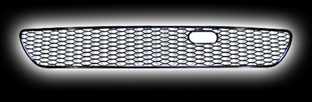 Декоративная решетка радиатора OPEL ASTRA G `98-  металлическая с сеткой