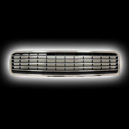 Декоративная решетка радиатора Audi A4 `01-05, черный хром