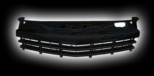 Декоративная решетка радиатора Opel Astra H `07-, 3D, черный
