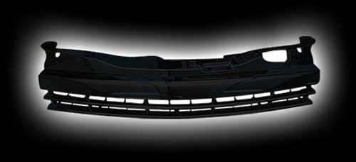 Декоративная решетка радиатора Opel Astra H `07-, 5D, черный