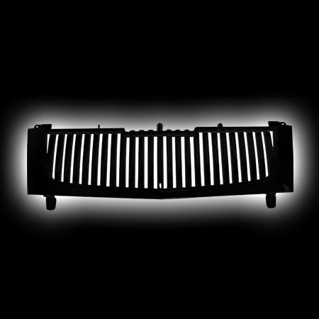 Декоративная решетка радиатора CADILLAC ESCALADE `02-, черная, LEXUS STYLE (вертикальный тип)