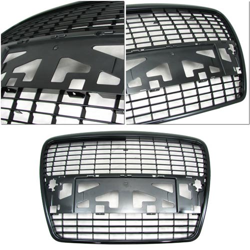 Декоративная решетка радиатора Audi A6 S6 4d sedan '05-06 черная
