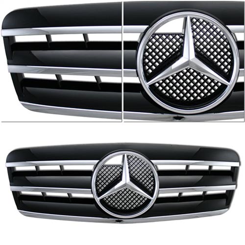 Декоративная решетка радиатора Mercedes CLK-Class W208 +эмблемы
