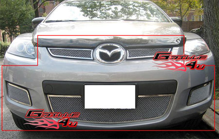 Декоративная решетка радиатора Mazda CX7 '07-09, нержавеющая сталь