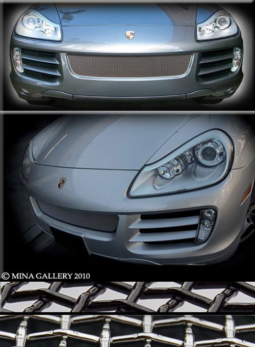 Декоративная решетка бампера Porsche Cayenne 2008-09 
