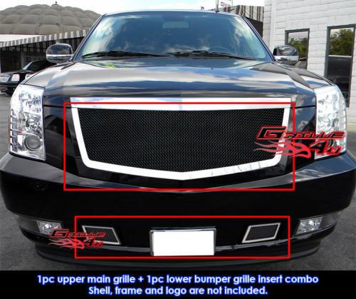 Декоративная решетка радиатора+вставки в бампер  Cadillac Escalade 
