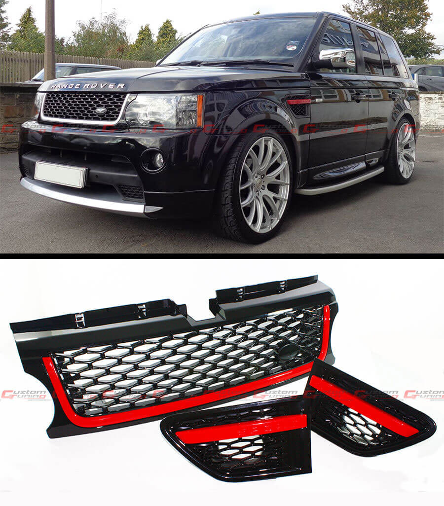 Декоративная решетка радиатора+воздухозаборники в крылья Range Rover Sport,