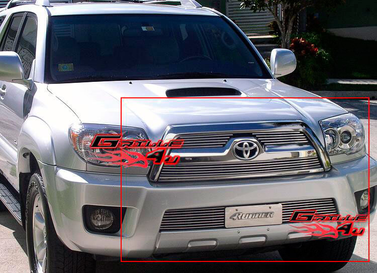 Декоративная решетка радиатора+бампера для Toyota 4Runner '06-09, алюминий