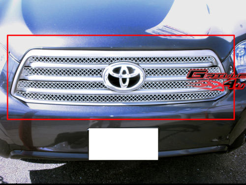 Декоративная решетка радиатора для Toyota Highlander '08-10, нержавейка