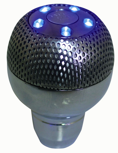 Ручка КПП PROSPORT, LED син цв , (battery) серебр. с серым YT-8754-8-BL