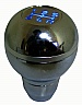 Ручка КПП PROSPORT, LED син , (battery) хром, шарик, (схема переключ.) YT-8720-BL